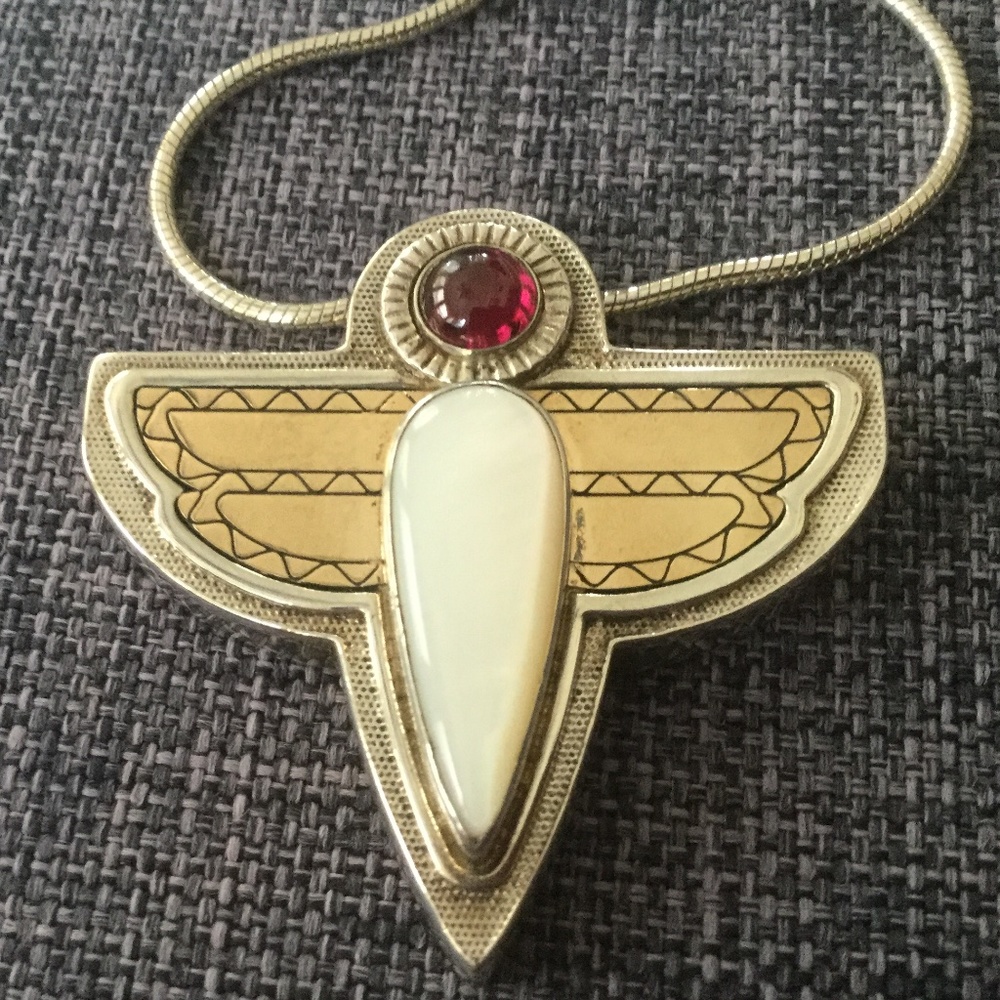 Carolyn Pollack Victoria Adams Dragonfly 14kt Sterling Pendant and Chain